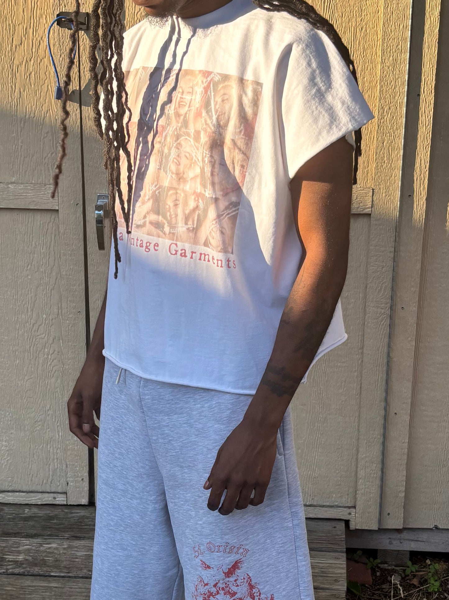 Nava Vintage Raw Edge Sleeve T Shirt