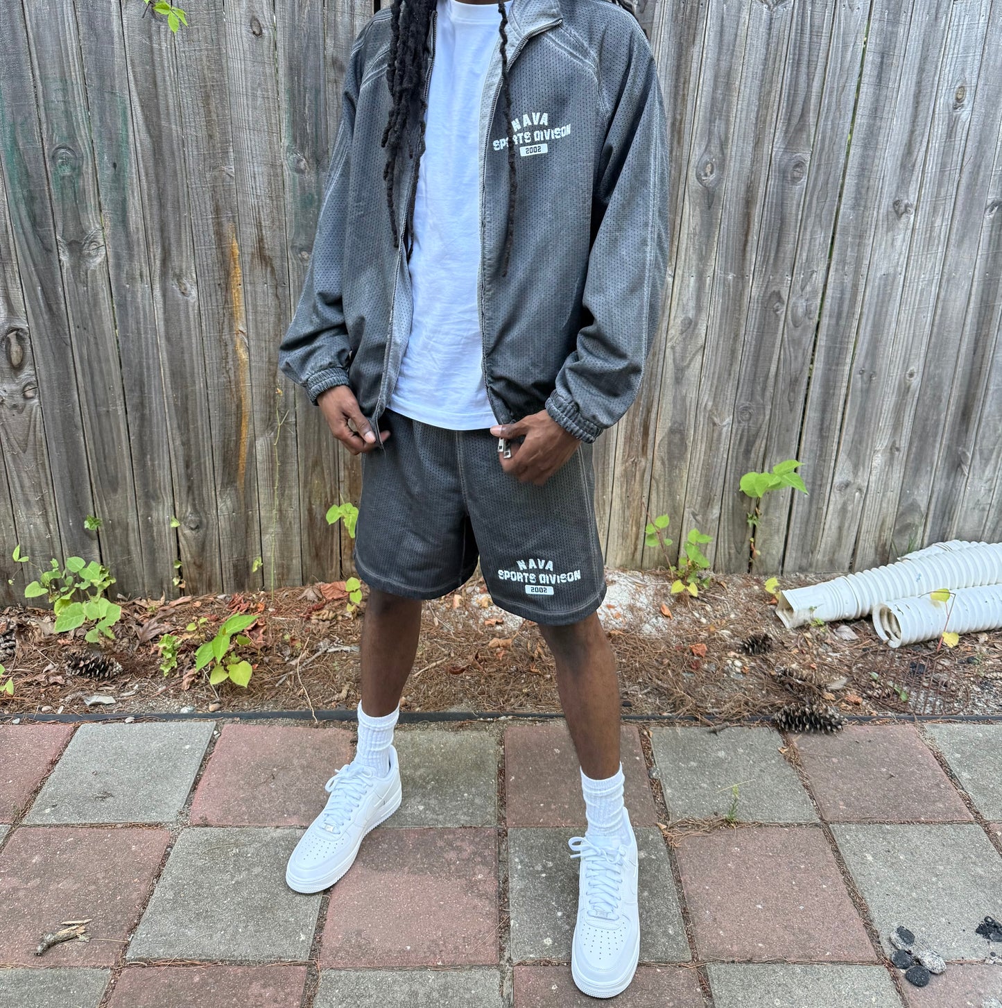 Sports Division Vintage Wash Full Zip Mesh Jacket